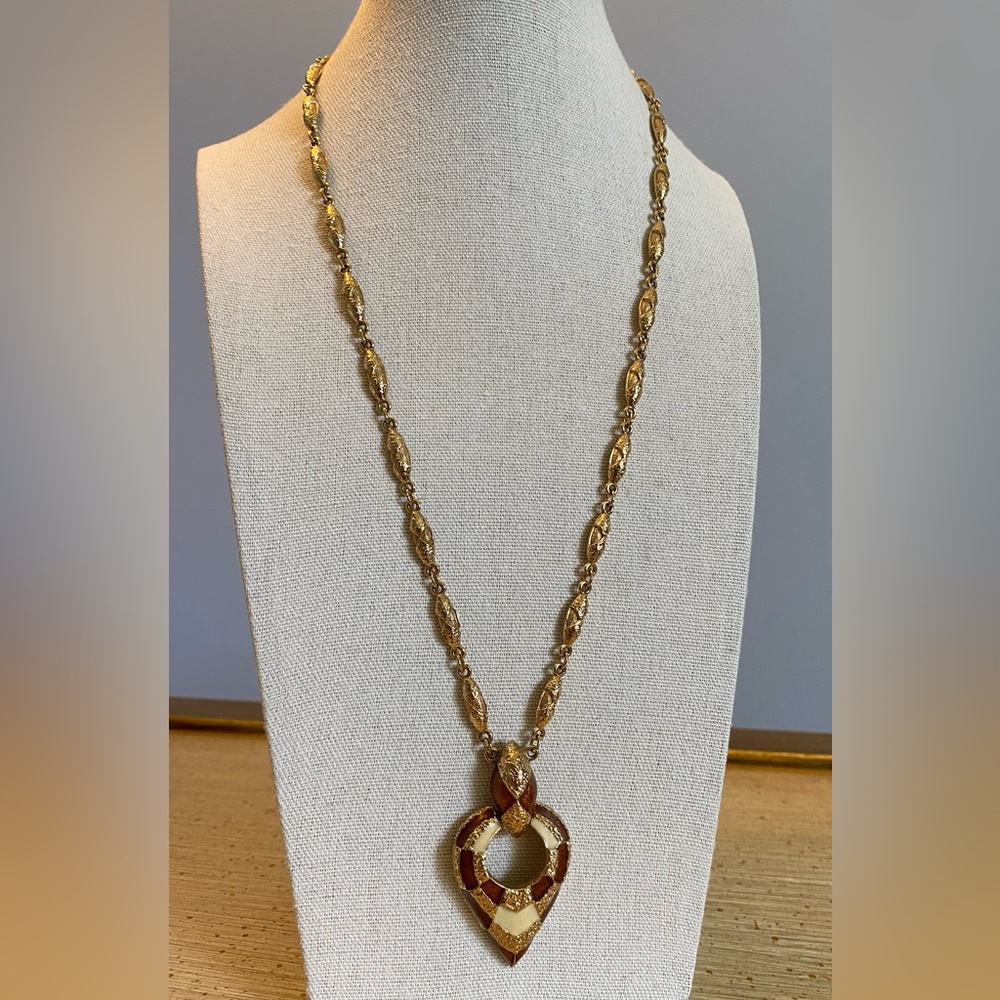Gold Plated Vtg 1970 D'ORLAN  4852 Necklace